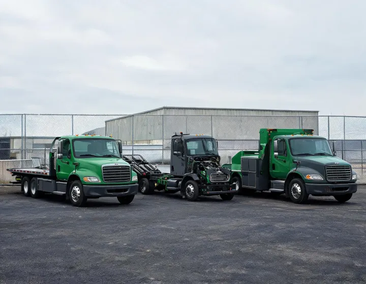 Rollback tow truck configuration lineup