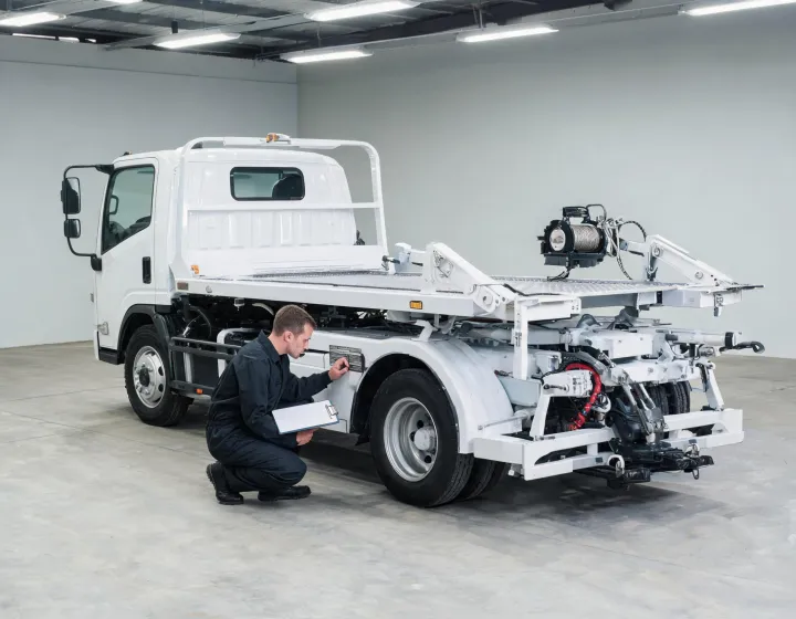 Rollback tow truck specification verification